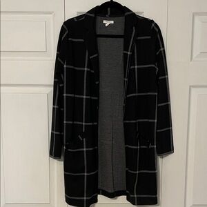 Maurices Black and Gray Checkered Blazer